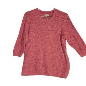 CROFT & BARROW Women's Classic Sweater in Aurora Pink‎ Barbiecore mature comfort